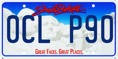 SD license plate 0CLP90