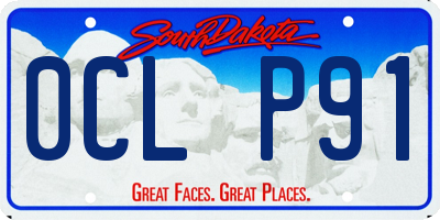 SD license plate 0CLP91