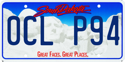 SD license plate 0CLP94