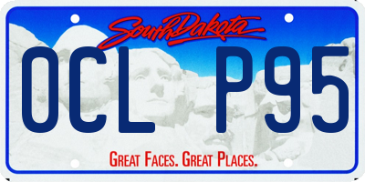 SD license plate 0CLP95