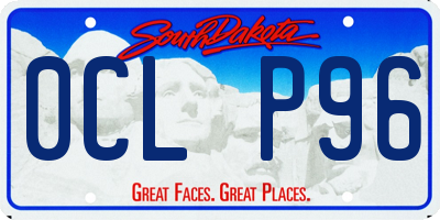 SD license plate 0CLP96
