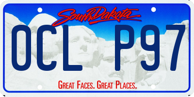 SD license plate 0CLP97