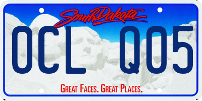 SD license plate 0CLQ05