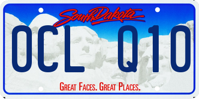 SD license plate 0CLQ10