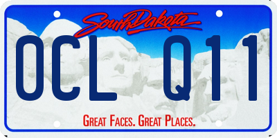 SD license plate 0CLQ11
