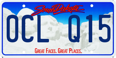 SD license plate 0CLQ15
