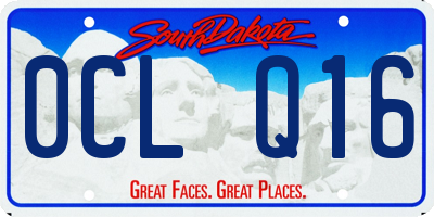 SD license plate 0CLQ16