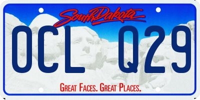 SD license plate 0CLQ29