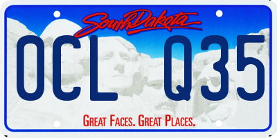 SD license plate 0CLQ35