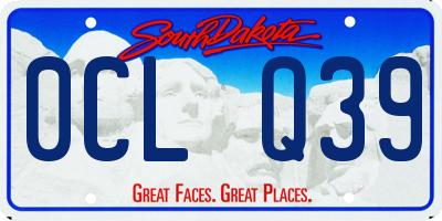 SD license plate 0CLQ39