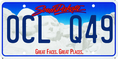 SD license plate 0CLQ49