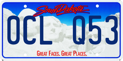 SD license plate 0CLQ53