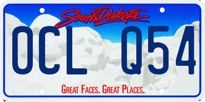 SD license plate 0CLQ54