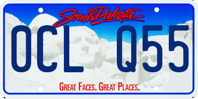 SD license plate 0CLQ55