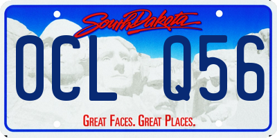 SD license plate 0CLQ56