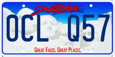 SD license plate 0CLQ57