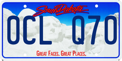 SD license plate 0CLQ70