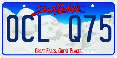 SD license plate 0CLQ75