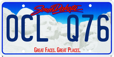 SD license plate 0CLQ76