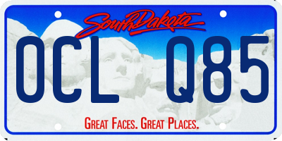 SD license plate 0CLQ85