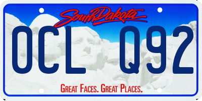 SD license plate 0CLQ92