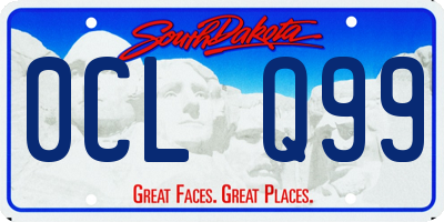 SD license plate 0CLQ99