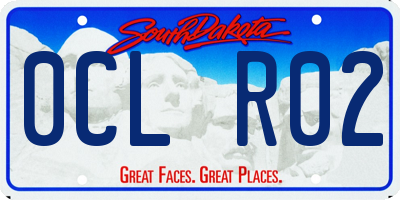 SD license plate 0CLR02