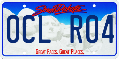SD license plate 0CLR04