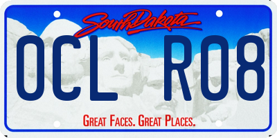 SD license plate 0CLR08