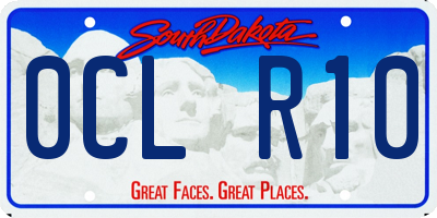 SD license plate 0CLR10