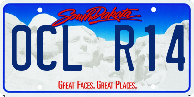 SD license plate 0CLR14
