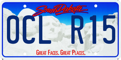 SD license plate 0CLR15