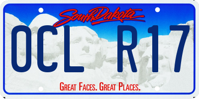 SD license plate 0CLR17