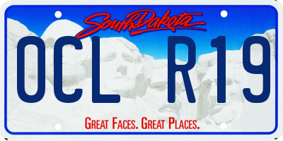 SD license plate 0CLR19