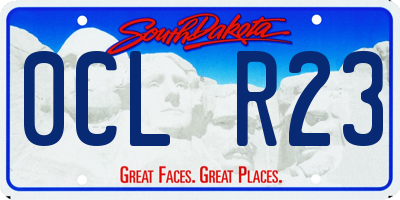 SD license plate 0CLR23