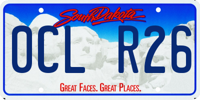 SD license plate 0CLR26