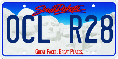 SD license plate 0CLR28