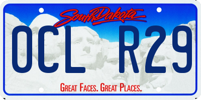 SD license plate 0CLR29