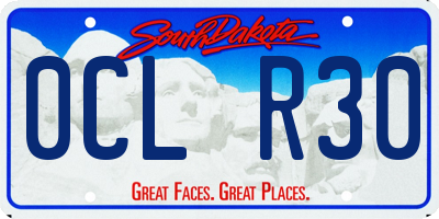 SD license plate 0CLR30