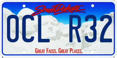 SD license plate 0CLR32