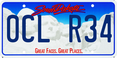 SD license plate 0CLR34
