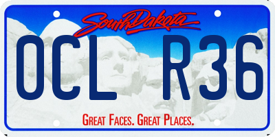 SD license plate 0CLR36
