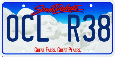 SD license plate 0CLR38