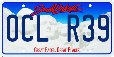 SD license plate 0CLR39