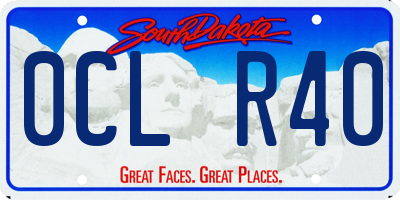 SD license plate 0CLR40