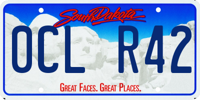 SD license plate 0CLR42