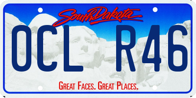 SD license plate 0CLR46