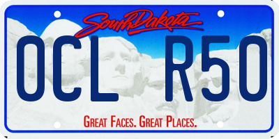 SD license plate 0CLR50