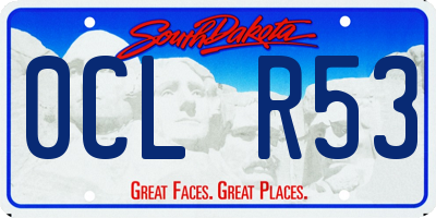 SD license plate 0CLR53