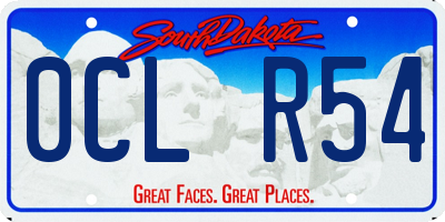 SD license plate 0CLR54